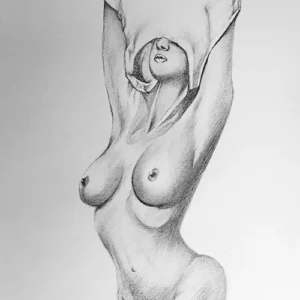 custom erotic nude drawing female t-shirt-off