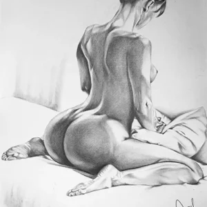 custom nude drawing from behind